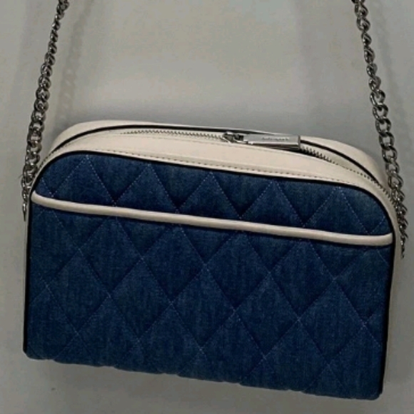 Kate Spade-Carey Denim Camera Crossbody Bag (Blue / White 💙🤍) - Picture 12 of 13